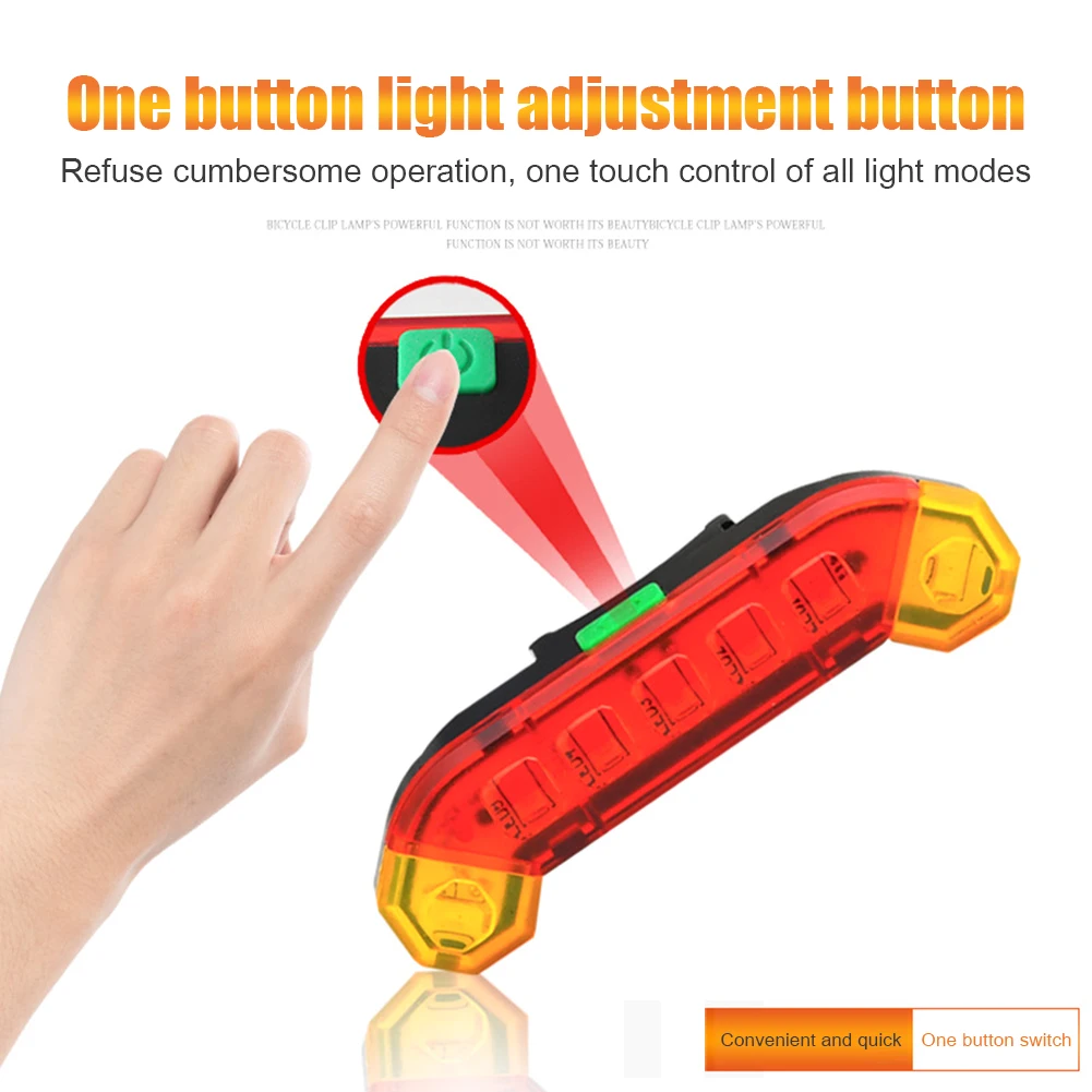 

400 Lumen Bicycle Taillight USB Rechargeable 4 Mode Mountain Road Bike Rear Lamp Back Headlight Lamp Flashlight