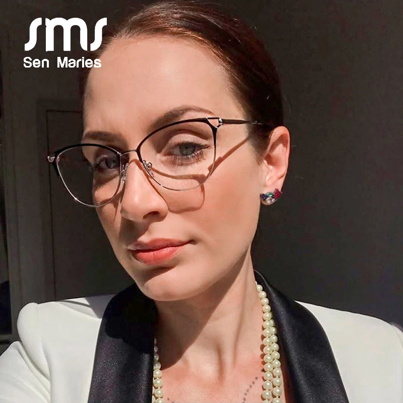 Мужские и женские очки в металлической оправе винтажные плоские зеркальные