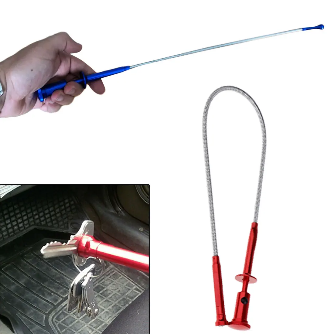 

Магнитный гибкий инструмент с 4 зажимами, светодиодный светильник, магнитный длинный пружинный захват, домашний гаджет для туалета, инструм...