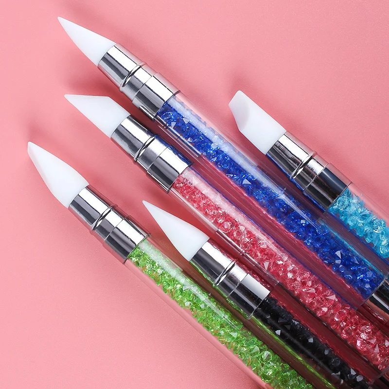 Кисти для ногтей с зеркальными блестками ручка нанесения акрилового лака