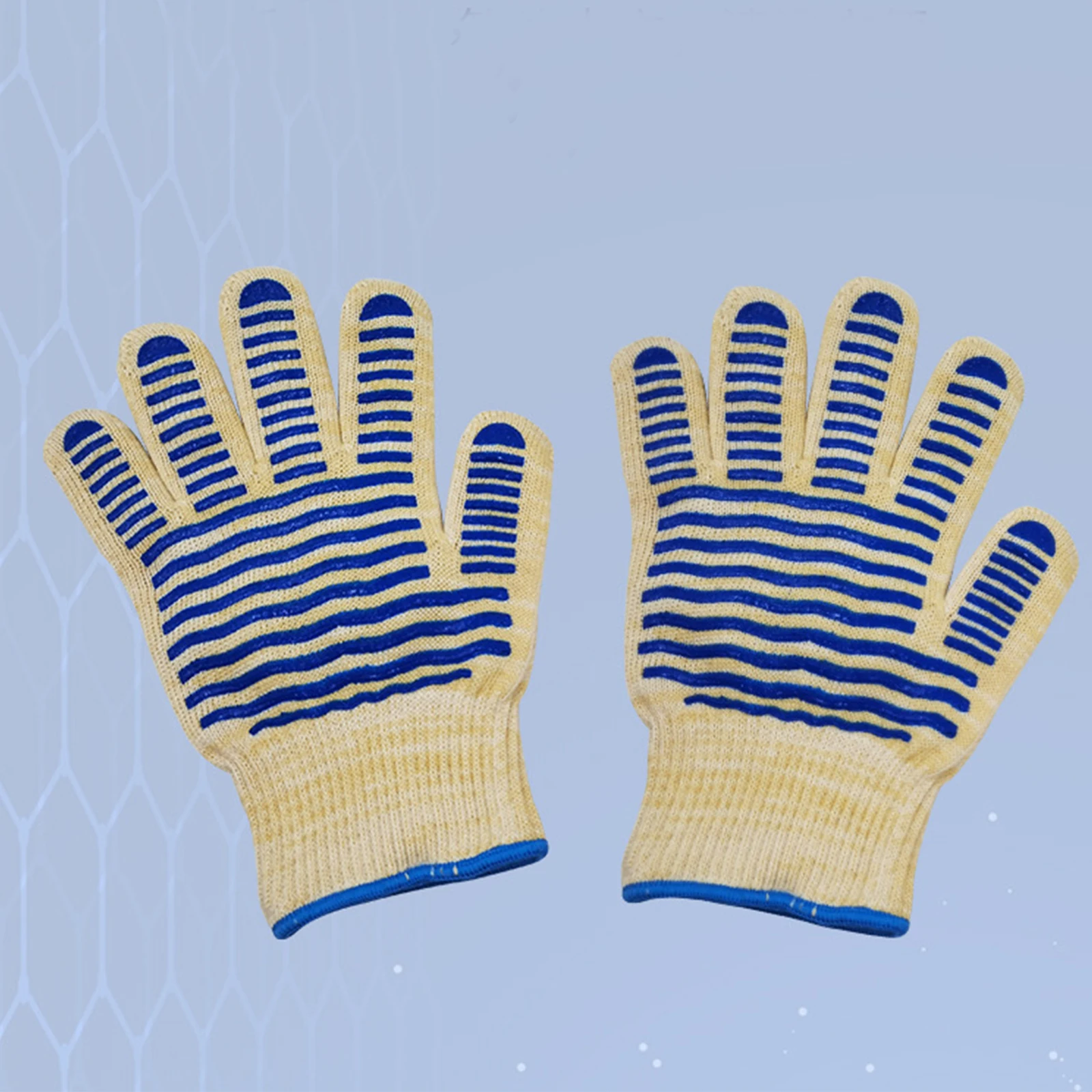 

Износостойкость 500 ℃ для кухонной посуды, легко чистить, термостойкость можно носить с обеих сторон, теплоизоляционные перчатки для барбек...