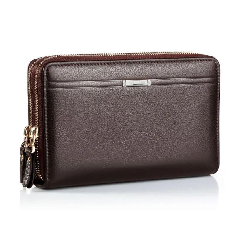 Люксовый бренд мужские кошельки длинный клатч кошелек большой емкости двойной