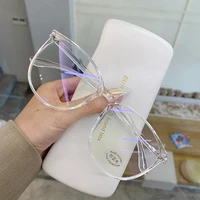 jifanpaul 2021 new anti blue light flat mirror trendy rice nail glasses frame men and women round luxury shades vintage glasses