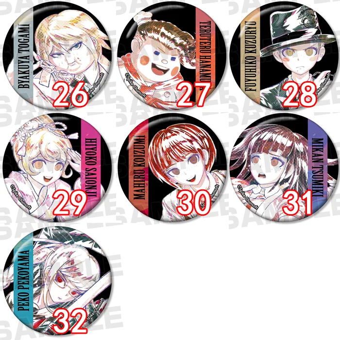

Danganronpa: Trigger Happy Havoc Hot Game Anime Metal Badge Buttons Brooch Pin Hinata Hajime Kirigiri Kyouko Togami Byakuya