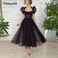 thinyfull 2022 fashion black red heart evening dresses beach a line sweetheart sleeves prom party gowns dress abito da sposa