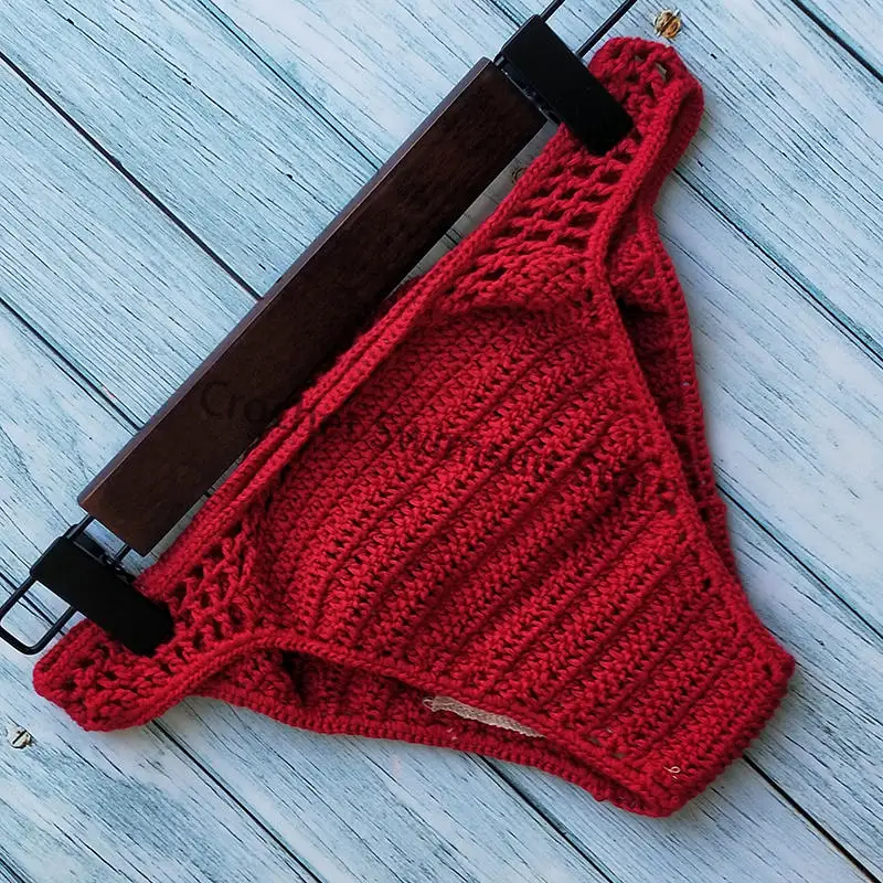 Женский сексуальный вязаный купальник бикини Boho Thong купальник ручной работы трикотажные шорты