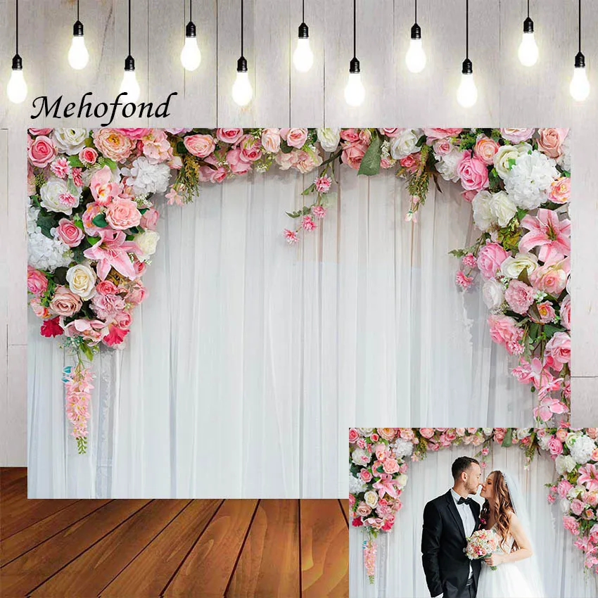 

Фон для фотосъемки Mehofond Белые Розовые Розы Цветочные Свадебные Декорации для свадебной вечеринки дня рождения фон для фотостудии