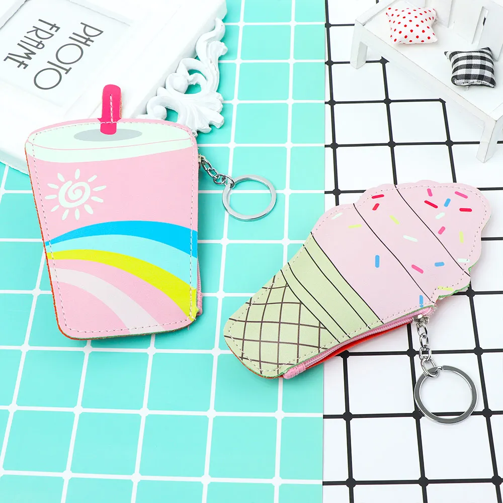 Мультяшные кошельки для девочек сумочка милая сумка мороженого из искусственной