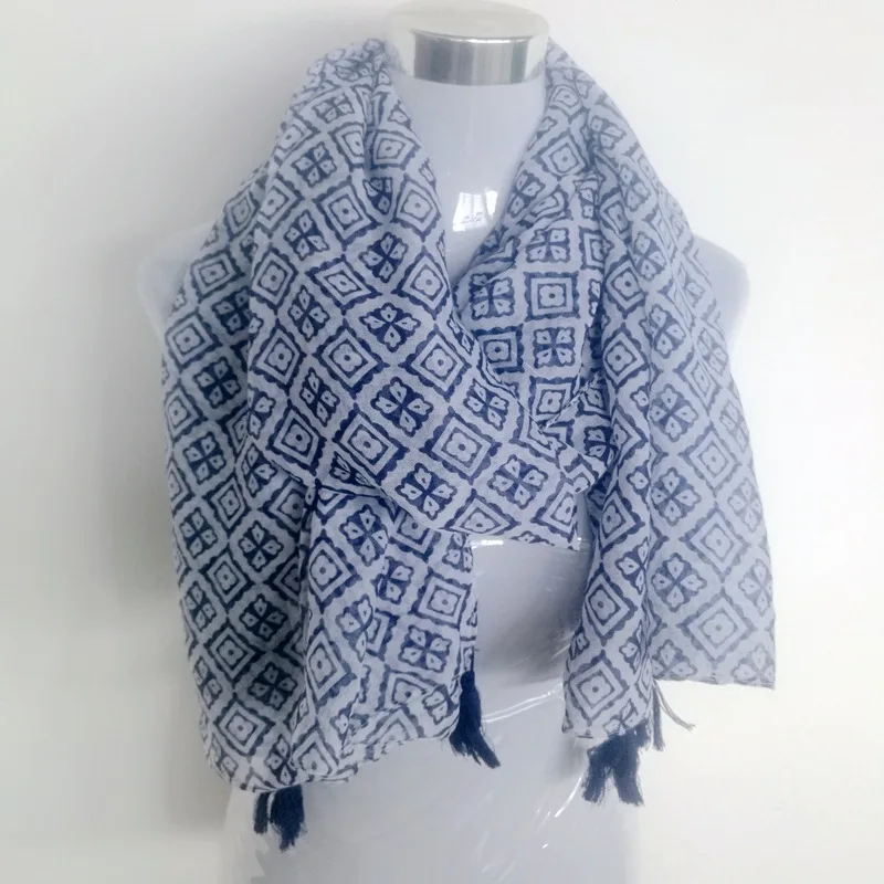 2019 Модный хлопковый шарф с геометрическим узором 10 шт./лот |