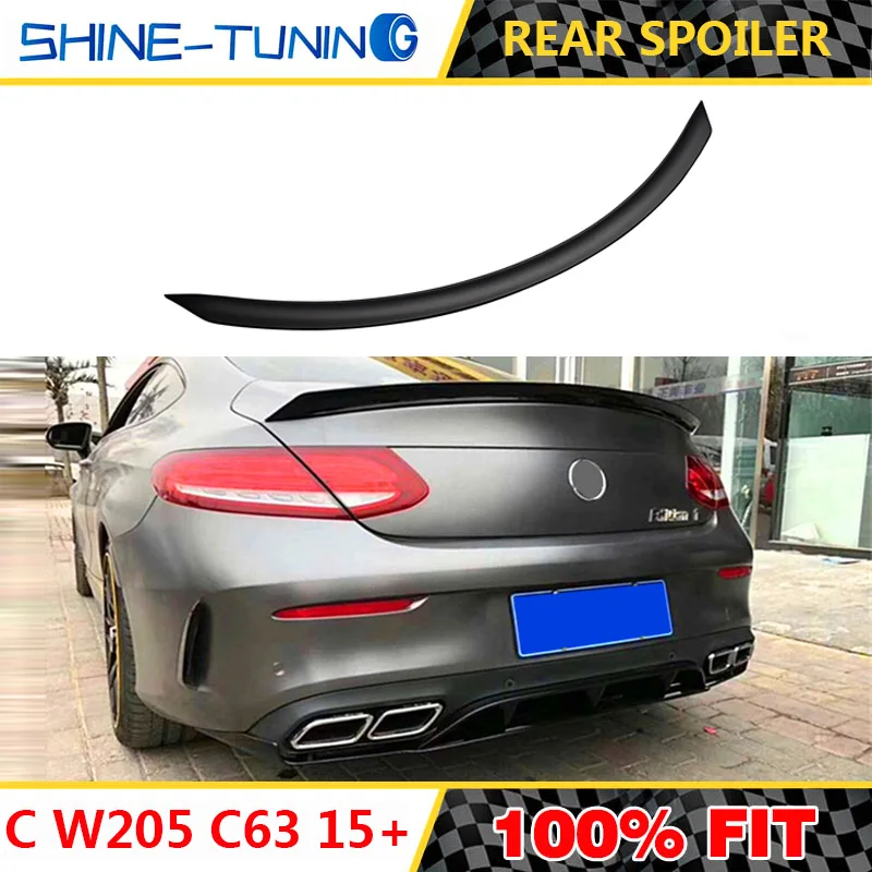 Подходит для C class W205 C63 купе Edition 1 style черная краска задний спойлер крыло 2015 Sport