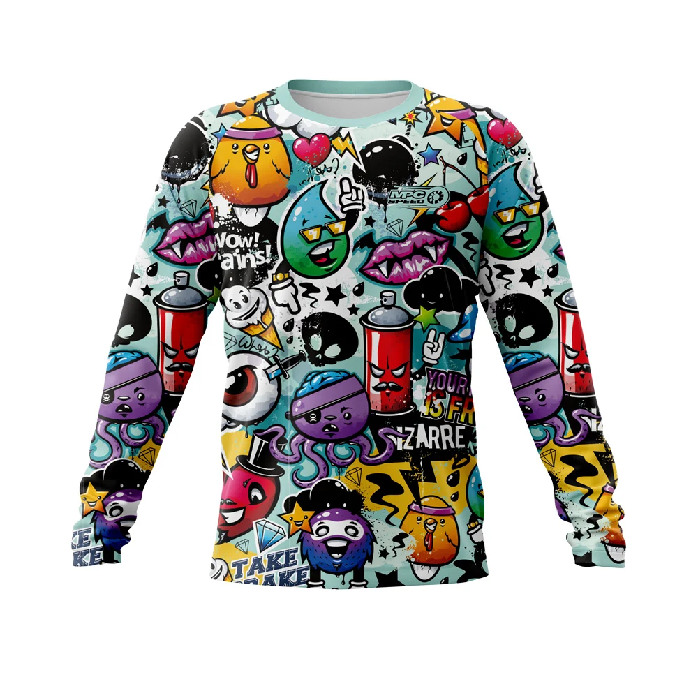 Футболка мужская с длинным рукавом забавная камуфляжная одежда для езды на