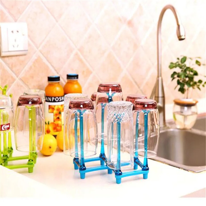 Новая пластиковая сушилка для кухонных чашек стеклянная бутылка слива модный