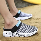 Мужские кроссовки без шнуровки, сандалии для воды, дышащие светильник, повседневные пляжные тапочки, лето 2021