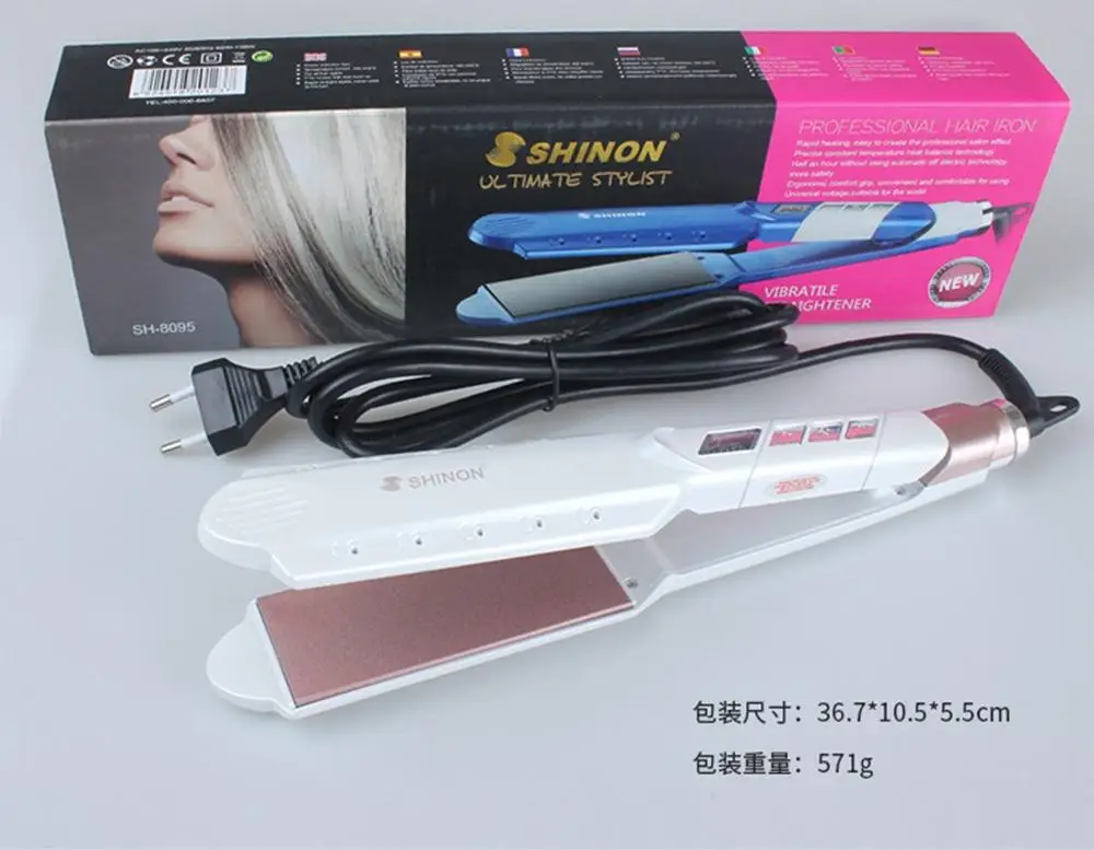 2 в 1 профессиональный ЖК выпрямитель для волос щипцы завивки утюги с быстрым