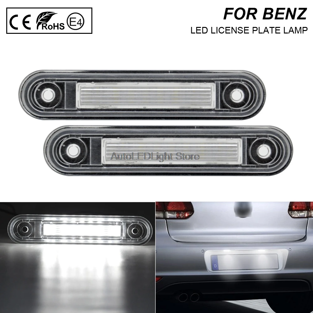 2 шт. для Benz E Class W124 1984 1987 W201 1992 1997 C W202 1993 Автомобильный светодиодный номерной знак