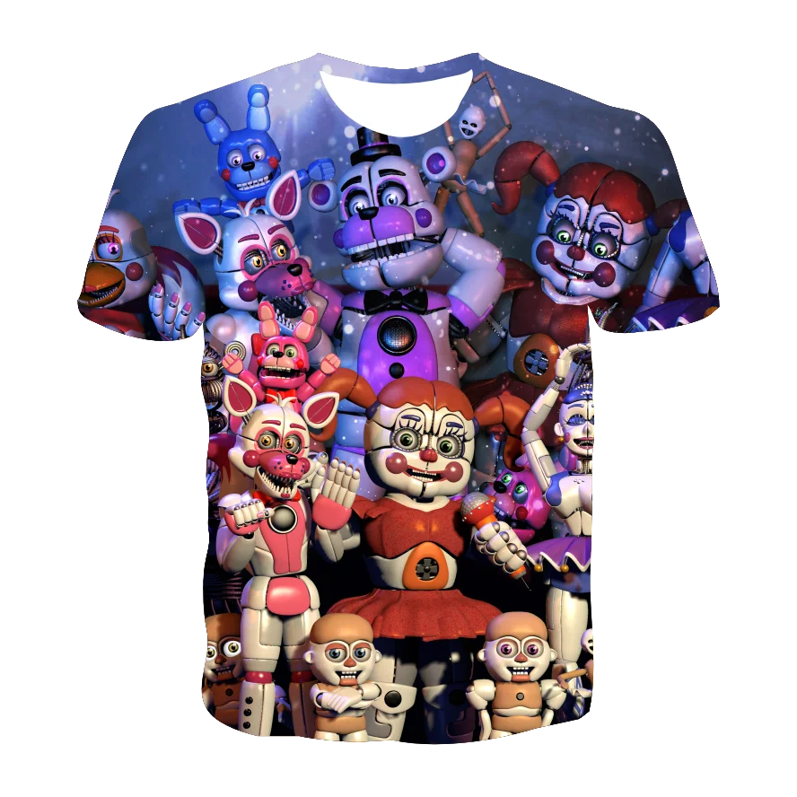 2021 Новый 3D Футболка с принтом из игры пять ночей Фредди высокое качество Детская