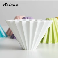 wave shape coffee filter cup ceramic origami hand drip pour over coffee maker holder v60 funnel dripper coffee brewer 4cup
