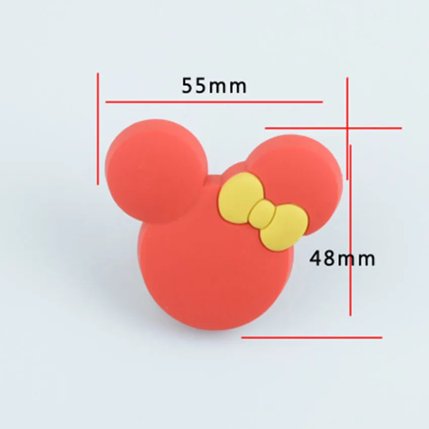 

Creative Cartoon Environmental Protection Silicone Children's Room Door Handle Pink Red Black Drawer Shoe Cabinet Knob Handle
