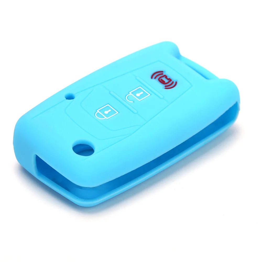 Применимый двойной китайский дракон Korando складной 3 ключа силиконовый чехол для ключей мягкий Silcone Автомобильный ключ сумка автомобильный пульт дистанционного управления fa