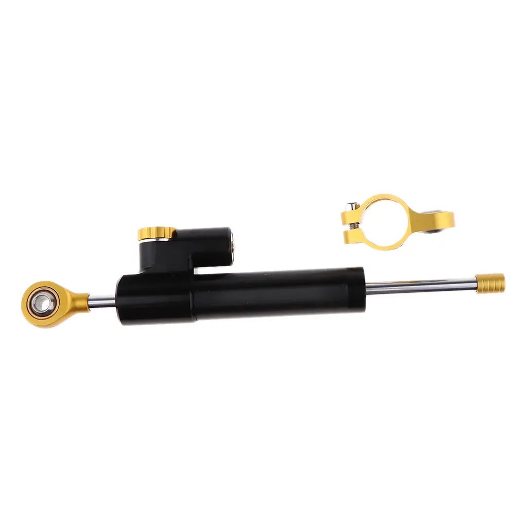 

Universal Motorcycle Adjustable Steering Damper Stabilizer - Black