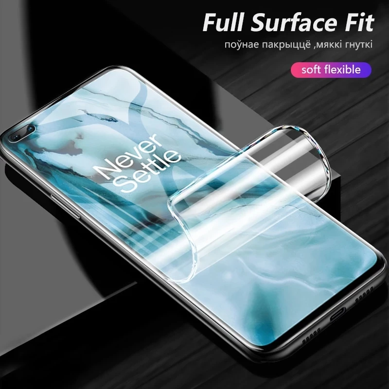 Гидрогелевая пленка 9D для OnePlus 8T 7 7T Nord N10 N100 полное покрытие Защита экрана 6 6T 5 5T 3 3T