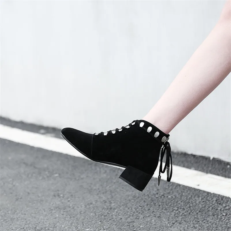 FEDONAS/Новинка качественные женские полусапожки из натуральной кожи ботильоны в