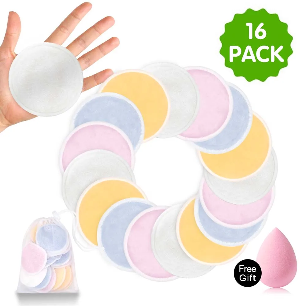 Моющиеся ватные диски подушечки для снятия макияжа многоразовые хлопковые