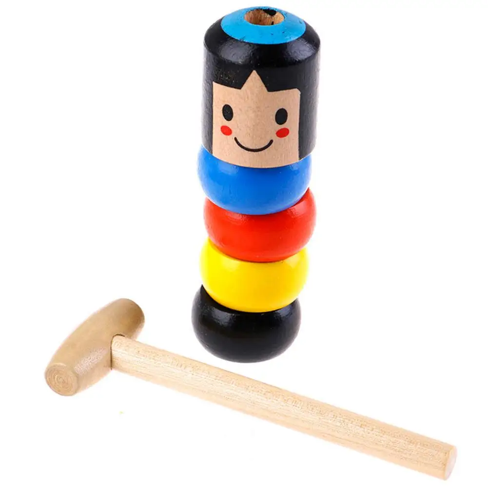 

Magic Toy Close Up Stage Magic Props Fun Toy Accessory Wooden Man Magic Tricks Kids Gift Immortal Daruma Unbreakable Toys