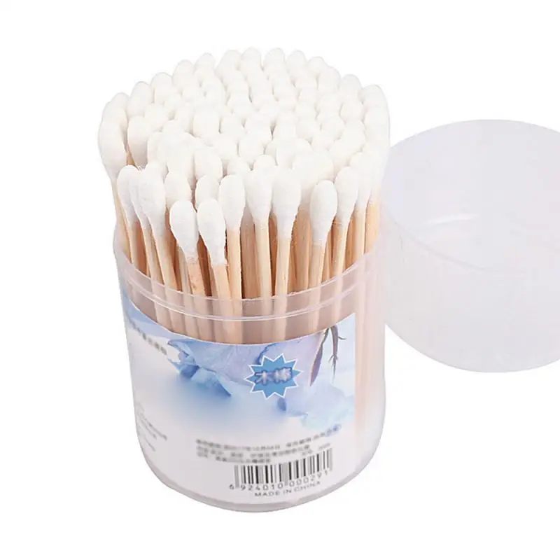 Деревянные ватные тампоны 1 комплект/100 шт. косметика для перманентного макияжа