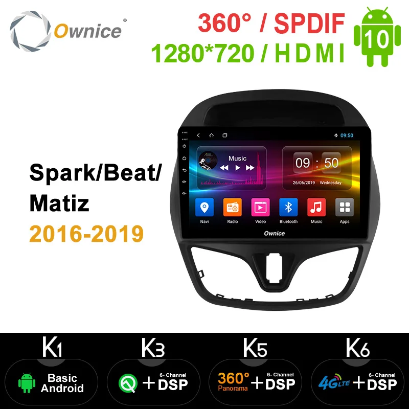Ownice 360 панорамный Android 10 0 автомобильный DVD GPS Навигатор Радио для Chevolet Spark/Beat/Matiz 2016