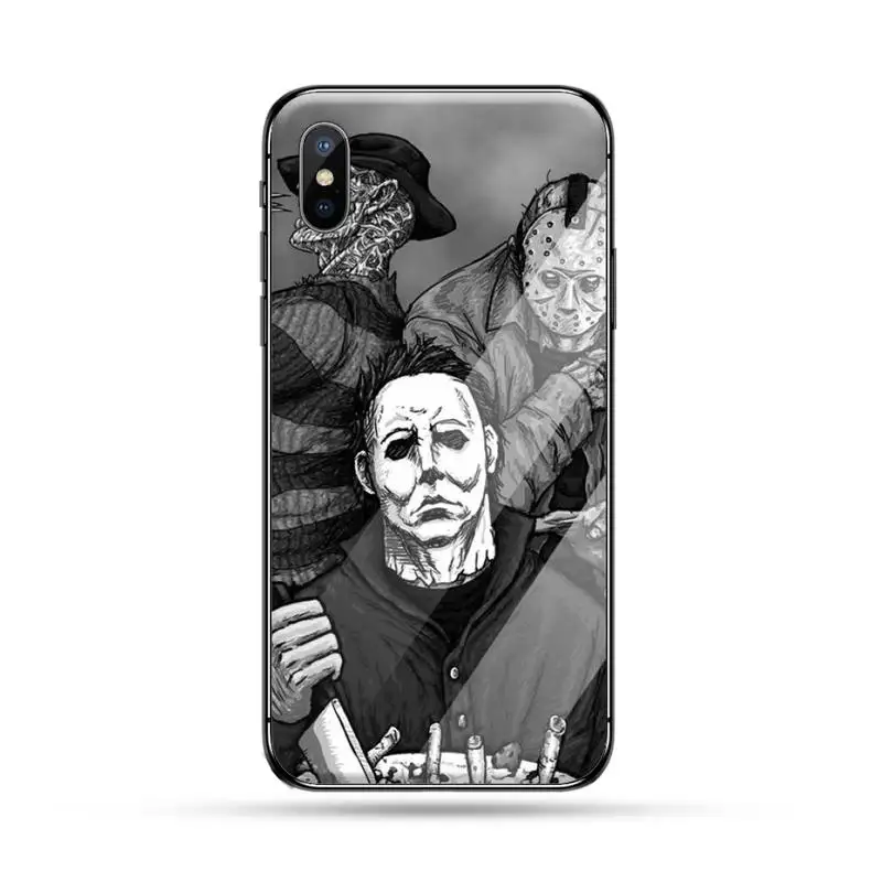 

Horror Movie Phone Case Tempered glass For iphone 5C 6 6S 7 8 plus X XS XR 11 PRO MAX