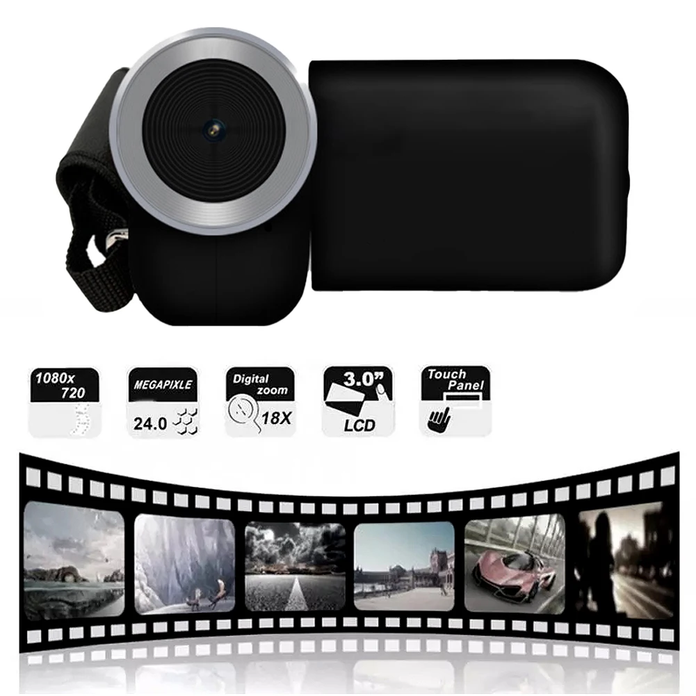 

Cool 1080P HD Video Camera Camcorder 4x Digital Zoom Handheld Digital Cameras With LCD Screen 2.4''TFT LCD Camcorder DV Video