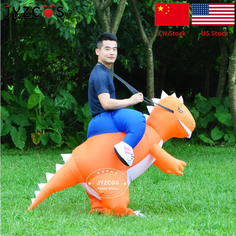 JYZCOS T-Rex надувной костюм динозавра, костюмы на Хэллоуин для детей, взрослых, косплей, вечерние, маскарадный костюм Пурим, карнавальные костюмы