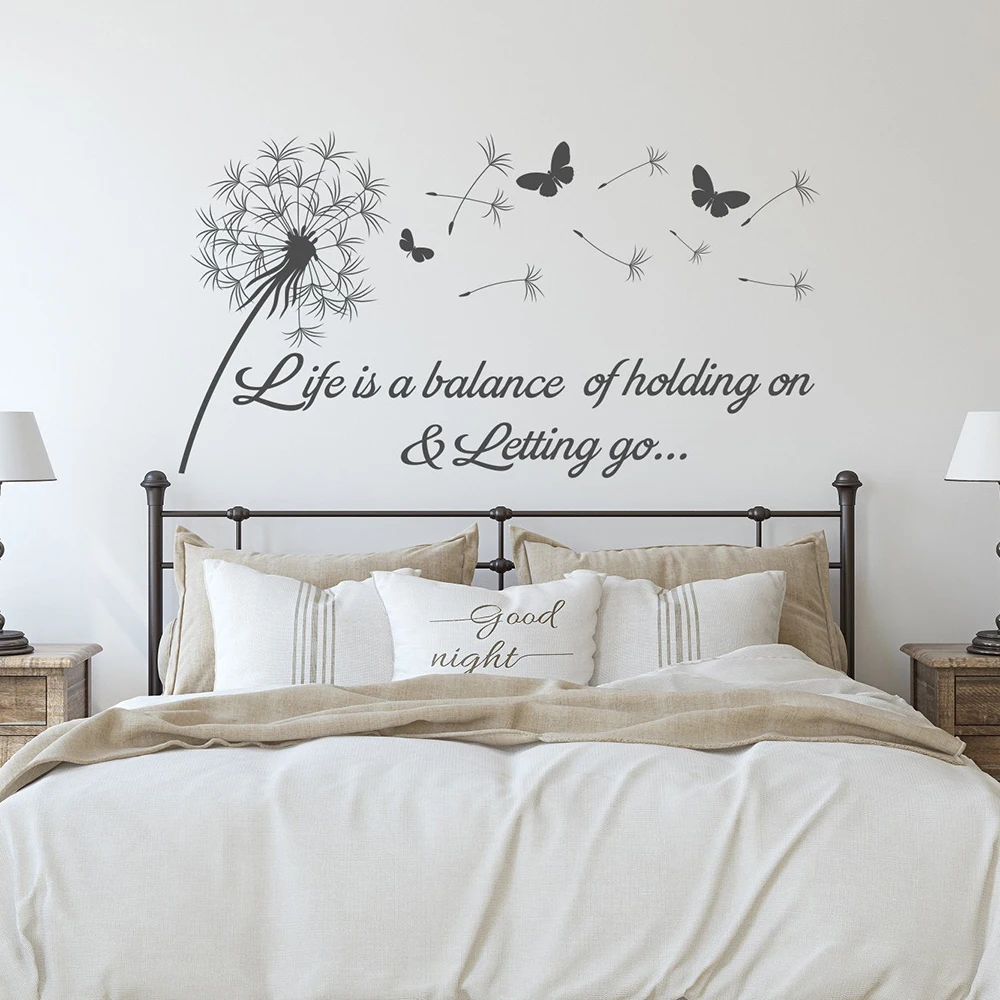 

Dandelion Wall Decal Quote Life Is A Balance Of Holding On And Letting Go Inspirational Wall Decals Vinyl Lving Room Decor Z992