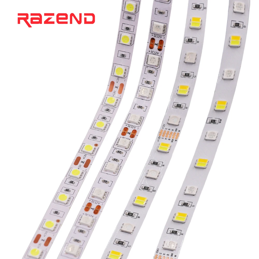 LED Strip 5050 12V Flexible LED Light RGB CCT RGBCCT RGBWW 5m 300LEDs 60LEDs/m DC12V 5m/lot Waterproof Tape Lights Strips