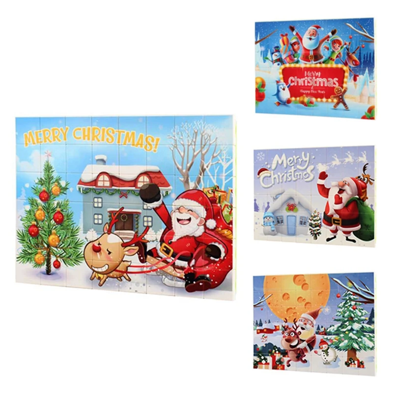 

48 шт. 3D головоломки кубики Головоломки животные пластиковые строительные блоки DIY Сборные комбинированные головоломки игрушки