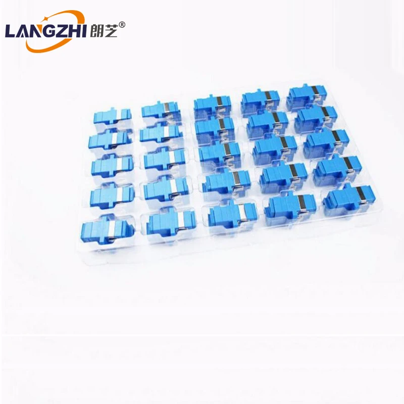 

Free Shipping!200Pcs SC Fiber Optic Connector Adapter SC / UPC SM Flange Singlemode Simplex SC-SC APC Coupler Wholesale to