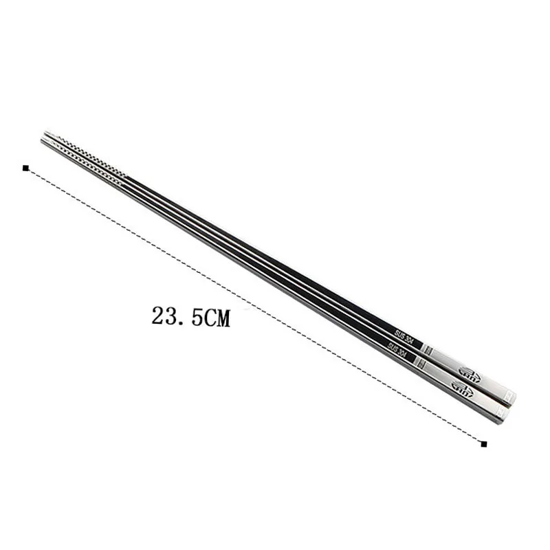 

1pacStainless Steel Chopsticks Non-Slip Metal Iron Portable Reusable Chinese Healthy Food Stick for Sushi Chopsticks Set