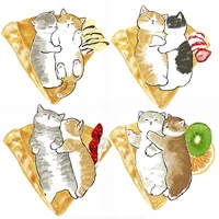 hot kitty cats is sleeping sticker for audi a4 iphone12 car decal personalized creative scratch stickers decor waterproof pvc