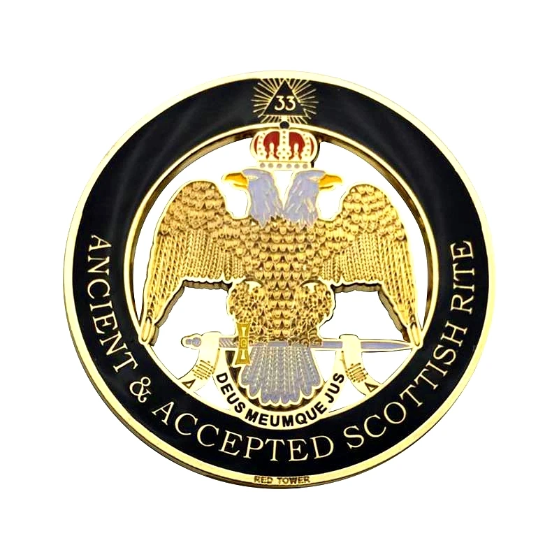 Наклейка значок Тройная Золотая Корона в шотландском стиле 33 градуса|Значки| |