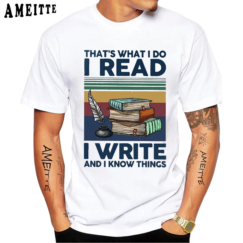 Это то что я делаю читаю и пишу знаю вещи дизайнерская футболка летние мужские