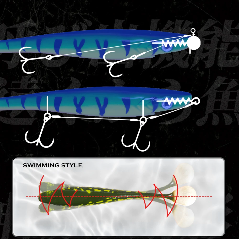 Фото Приманка на щуку Hunthouse 2 шт./лот pro shad 20 см 50 г, приманка с рисунком, силиконовая приманка с хвостом, натуральная Мускусная №3