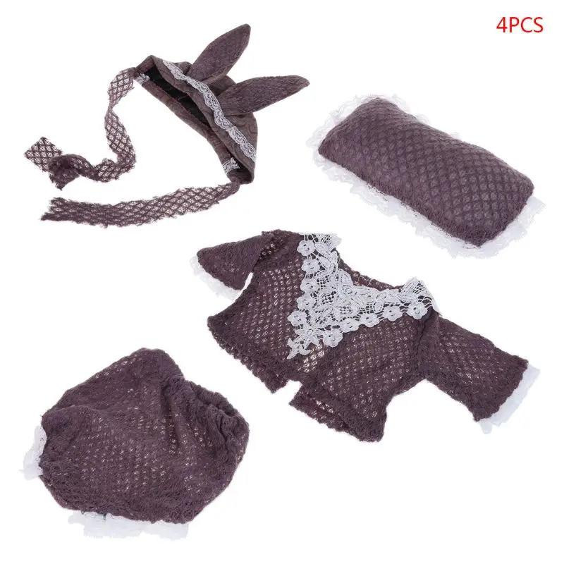 

1 Set Baby Photography Costume Clothing Tops + Trousers + Hat + Pillow Rabbit Cute Cartoon Photo Shot Props Newborn Girls 100