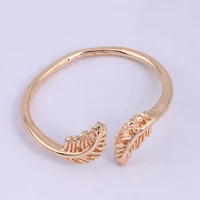 leaf opening ring pure copper color retaining leaf opening ring gold simple male and female ring couple ring gift ring