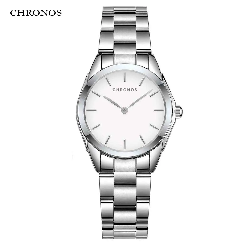 Часы CHRONOS женские с японским механизмом простые водонепроницаемые наручные часы