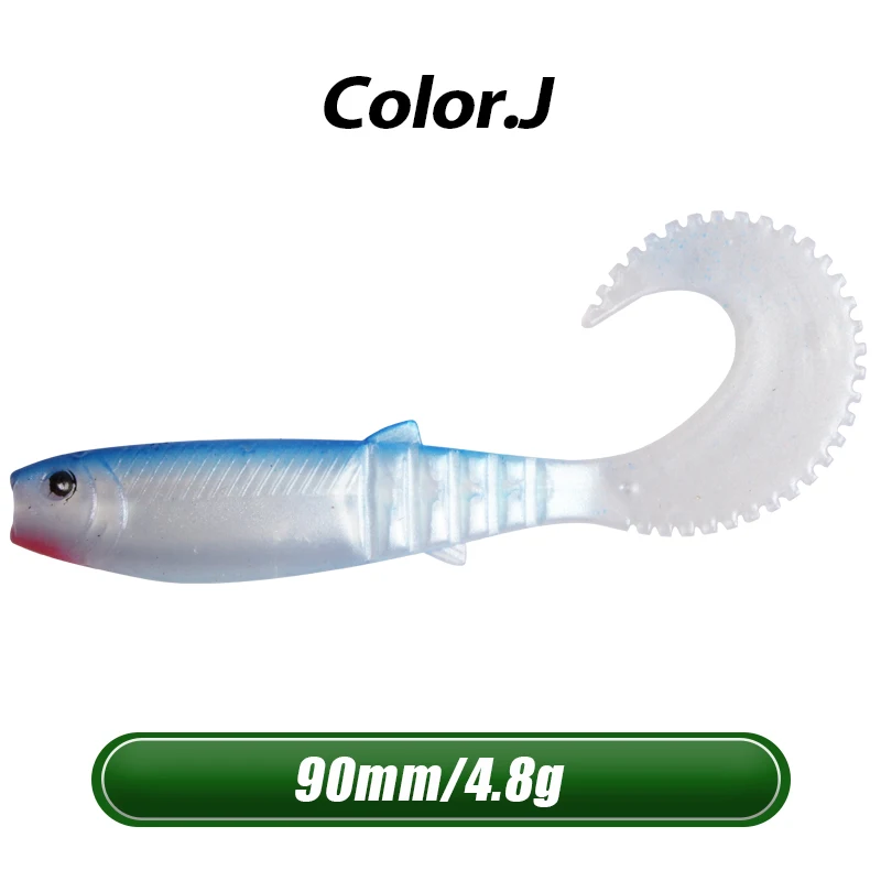 72J 10pcs 3.15in 3D Shad Swimbait для рыболовных приманок, подходит для всех видов буровых снастей, приманки, искусственные приманки - Цвет: 72J 10pcs