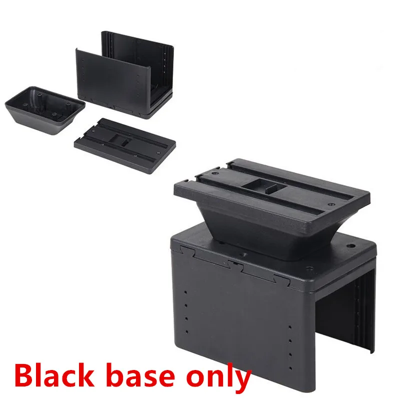 Black base only Для dacia renault fluence подлокотник коробка центральный магазин содержимое коробка продукты интерьер подлокотник для хранения - Название цвета: Black base only