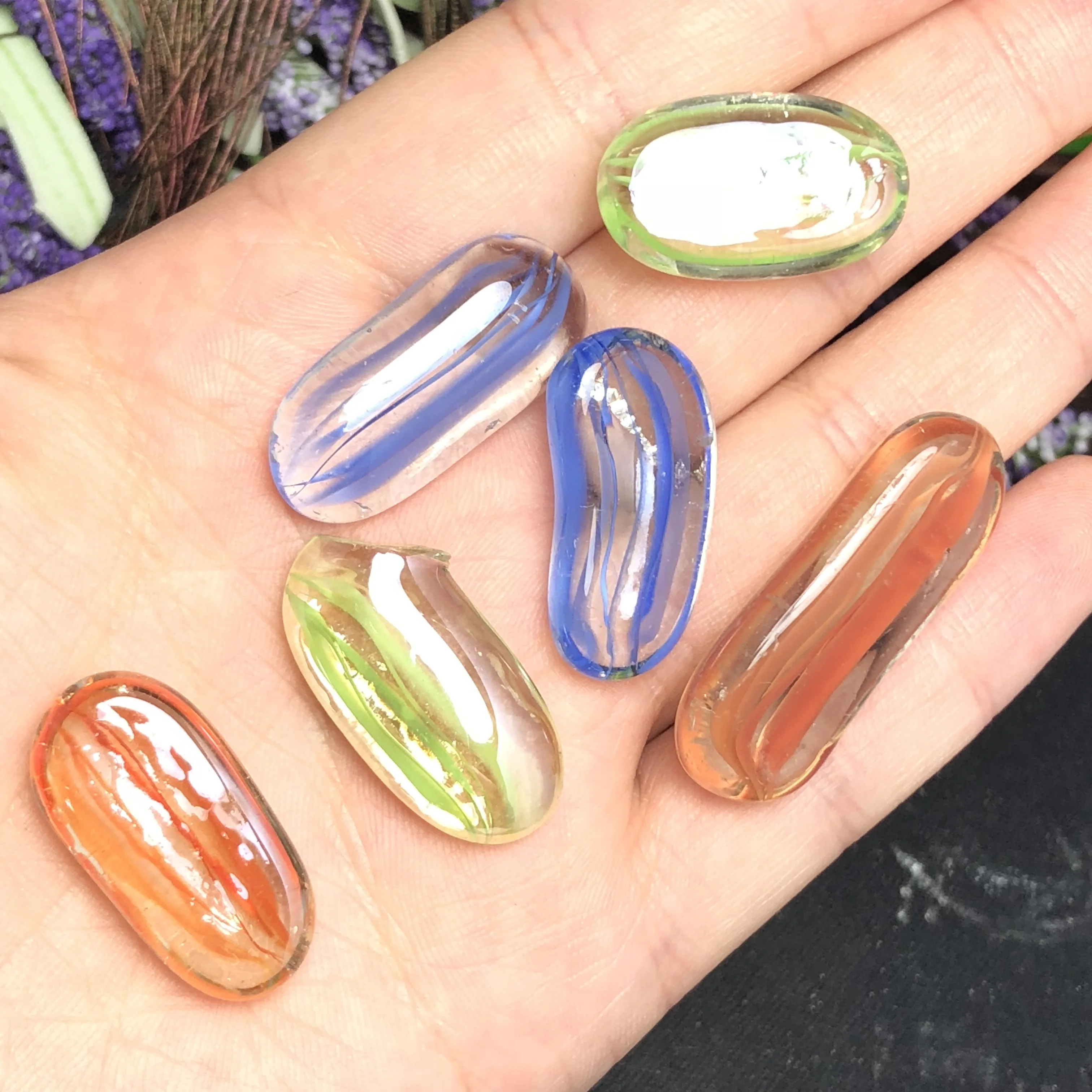 6 шт натуральные обработки стеклянные украшения гравий красивая Настенная