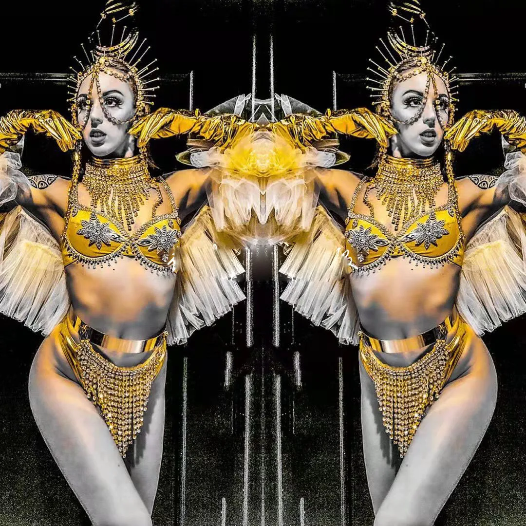 

Nightclub Customized sexy sun goddess suit gogo female Egyptian queen theme costumes singer dancer performance Role costume