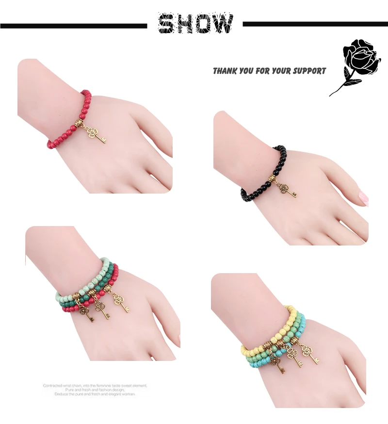 Брелок для ключей браслет на дистанцию из натурального камня бисера йоги